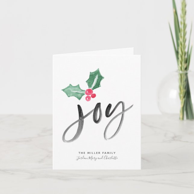 Feriado de Script de Joy Brush | Cartão de Natal d (Frente)