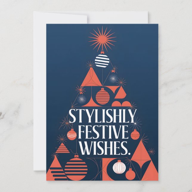 Feriado elegante - Cartão de Natal (Frente)