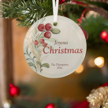 Feriado Elegante Red Berries Greenery