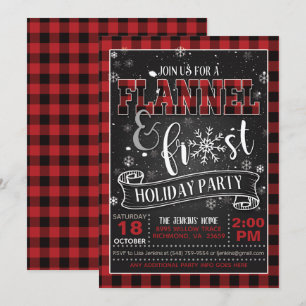 Feriado Flannel e Frost - Convite Vermelho
