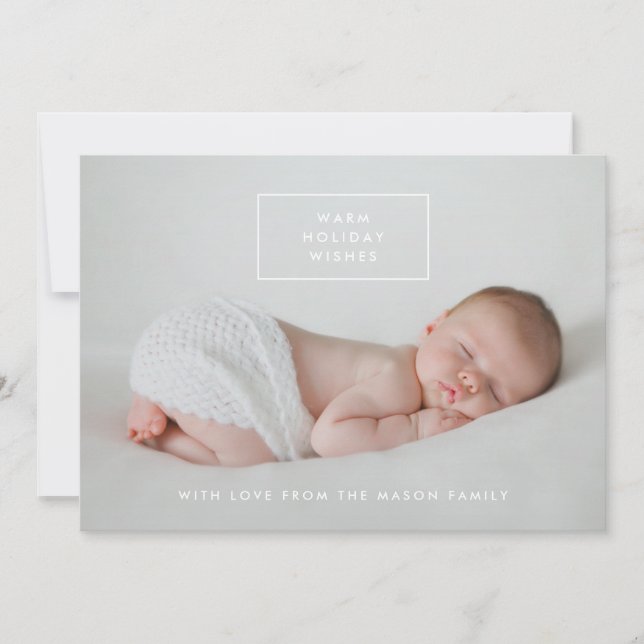 Feriado Quente Deseja Cartão com fotos de Férias (Frente)