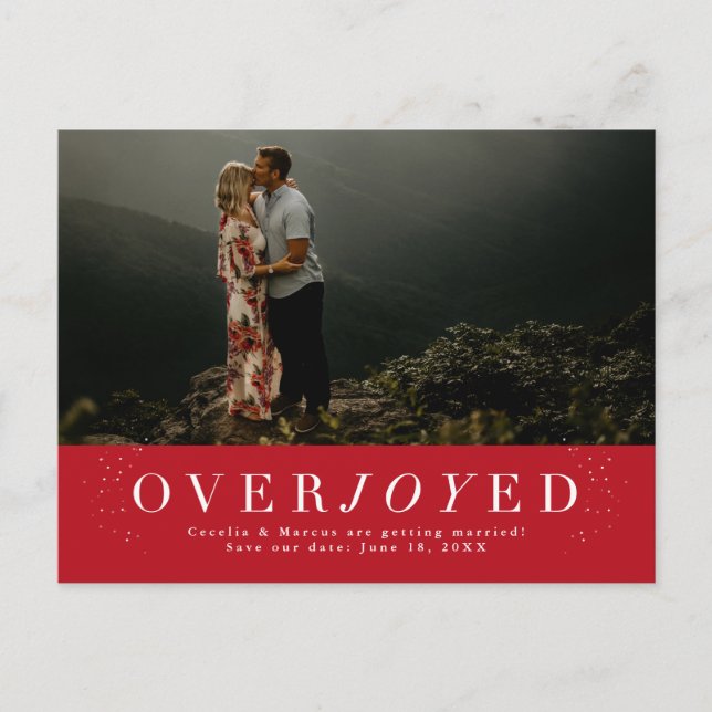 Feriado salve a data do cartão postal vermelho (Frente)