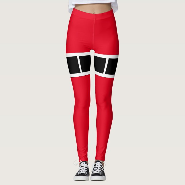 Feriado Sexo Leggings Candy Cane de Natal (Frente)