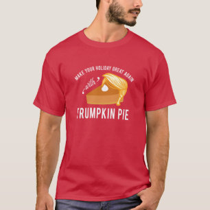 Feriados com o t-shirt da torta de Trumpkin