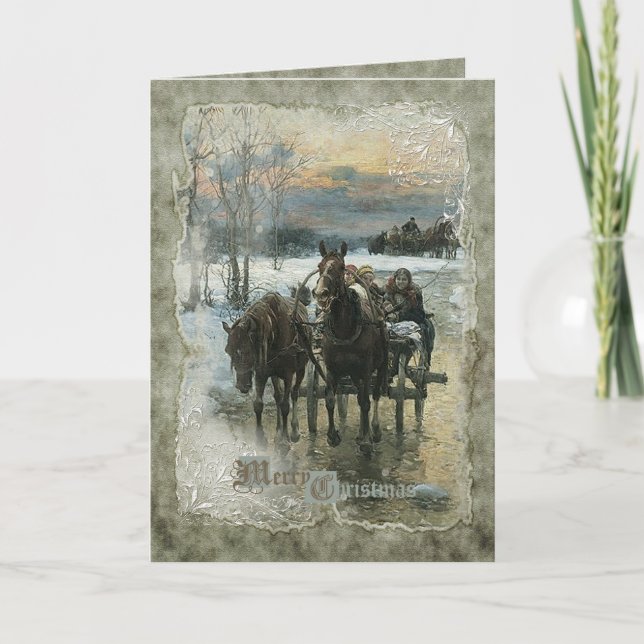 Feriados de Natal - Cartão de Saudação (Frente)