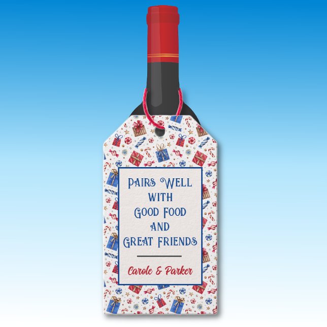 Feriados de Natal - Etiqueta para Dar Garrafa (Criador carregado)