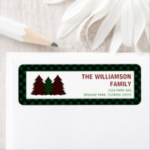 Feriados de Natal Etiquetas de Endereço Festivo