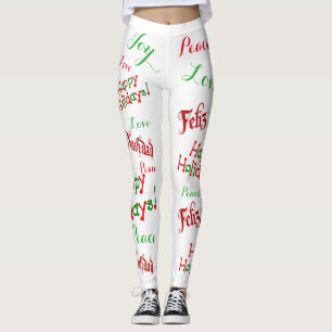 Feriados Feliz Navidad Impressão Womens Leggings