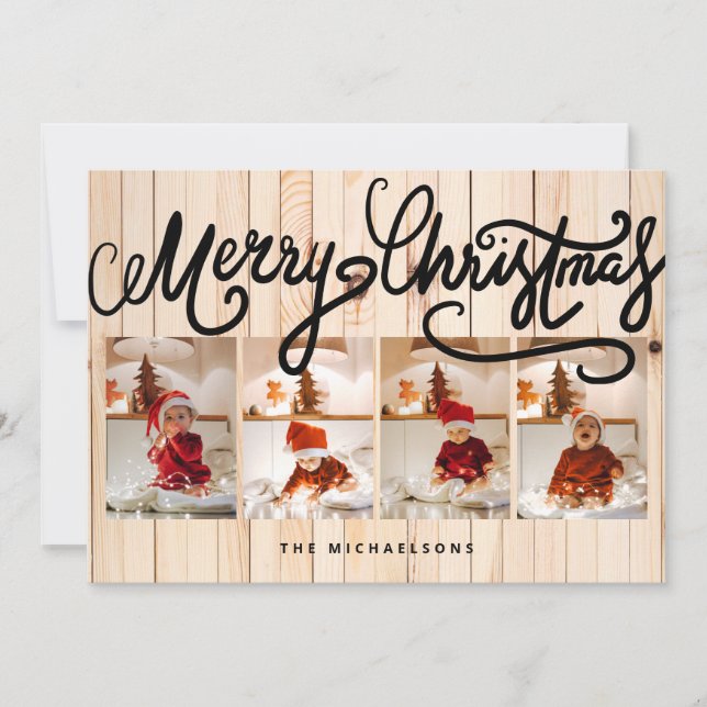 Feriados felizes do NATAL MERRY Adicione suas foto (Frente)