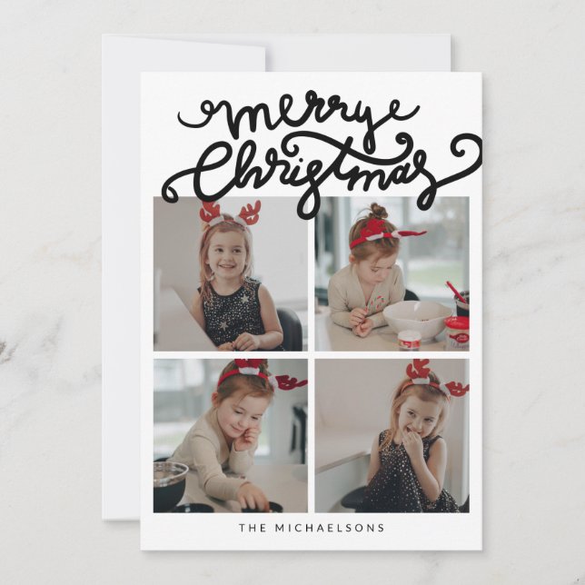 Feriados felizes do NATAL MERRY Adicione suas foto (Frente)