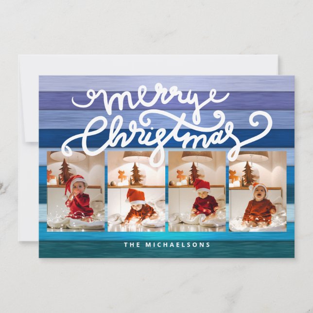 Feriados felizes do NATAL MERRY Adicione suas foto (Frente)