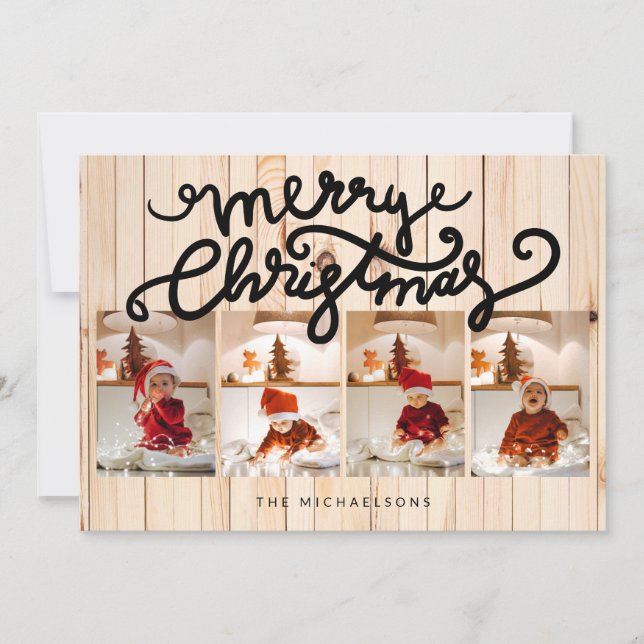 Feriados felizes do NATAL MERRY Adicione suas foto (Frente)