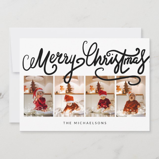 Feriados felizes do NATAL MERRY Adicione suas foto (Frente)