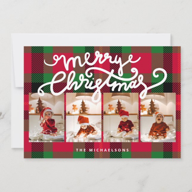 Feriados felizes do NATAL MERRY Adicione suas foto (Frente)