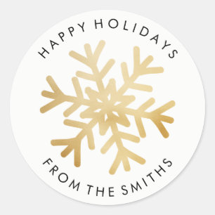 Feriados felizes - Etiqueta de ouro de Natal