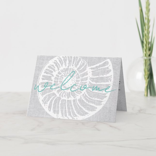 Férias Aluguer Carta de Boas-vindas Praia Cartão A (Frente)