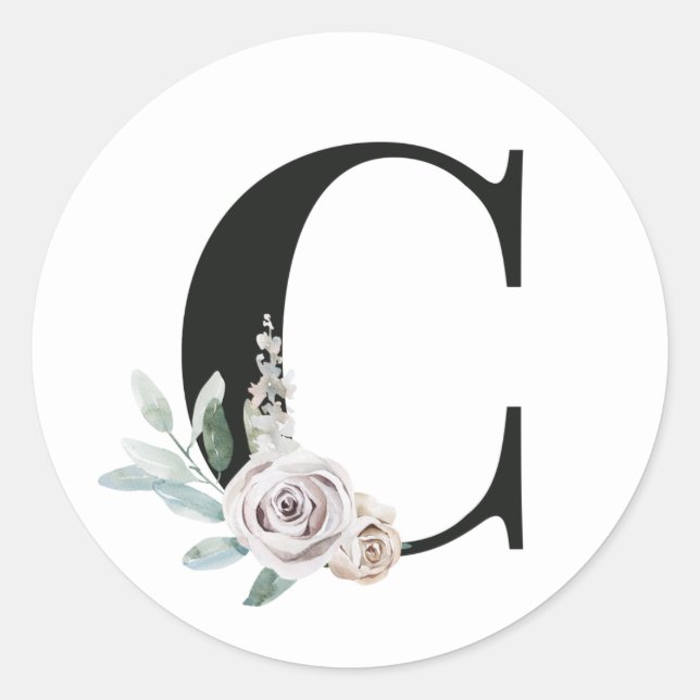 Férias de inverno iniciais adesivo letra C (Frente)