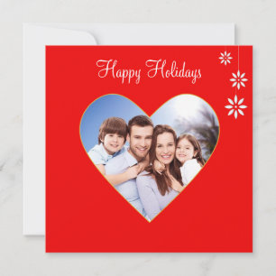 Férias de Natal Foto Personalizada da Família em V