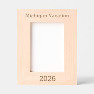 Férias em Michigan - Moldura Gravada a Laser