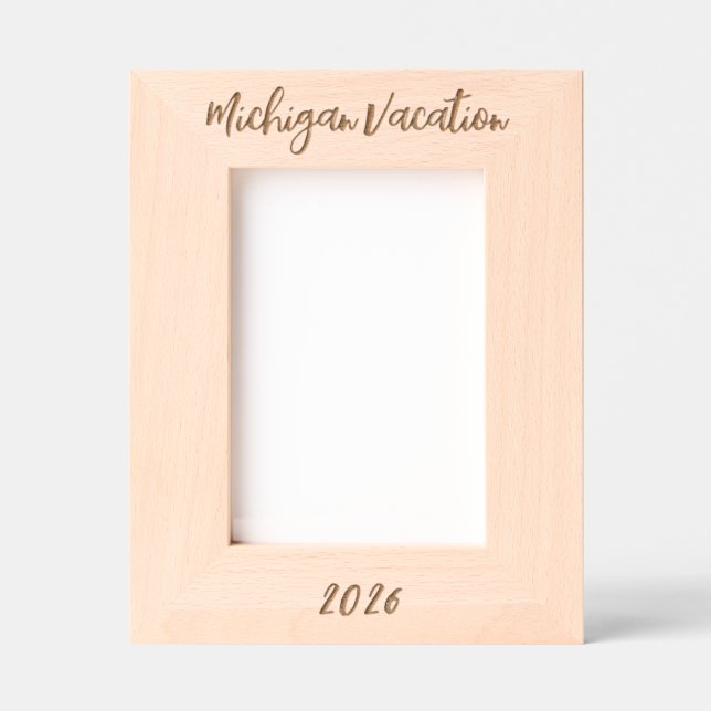 Férias em Michigan - Moldura Gravada a Laser (Front)