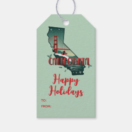 Férias Felizes Etiqueta de Natal Personalizada do