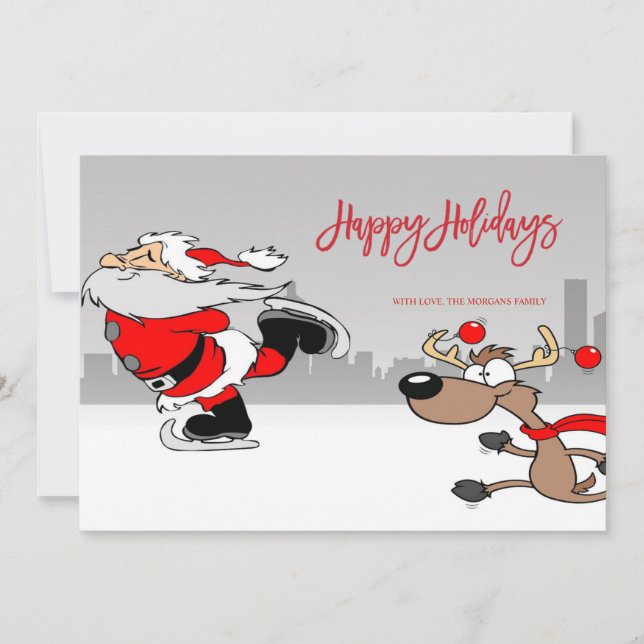 Férias Felizes Papai Noel Renas Foto (Frente)