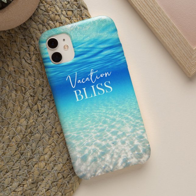 Férias Tranquilas Bliss Relaxando Oceano Submarino (Tranquil Vacation Bliss Relaxing Ocean Underwater Case-Mate iPhone Case)