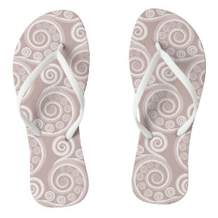 Fern Feminino de Prata Rosa Deixa Chinelos