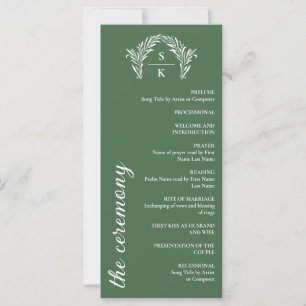 Fern Green Arch Wreath Monograma Wedding