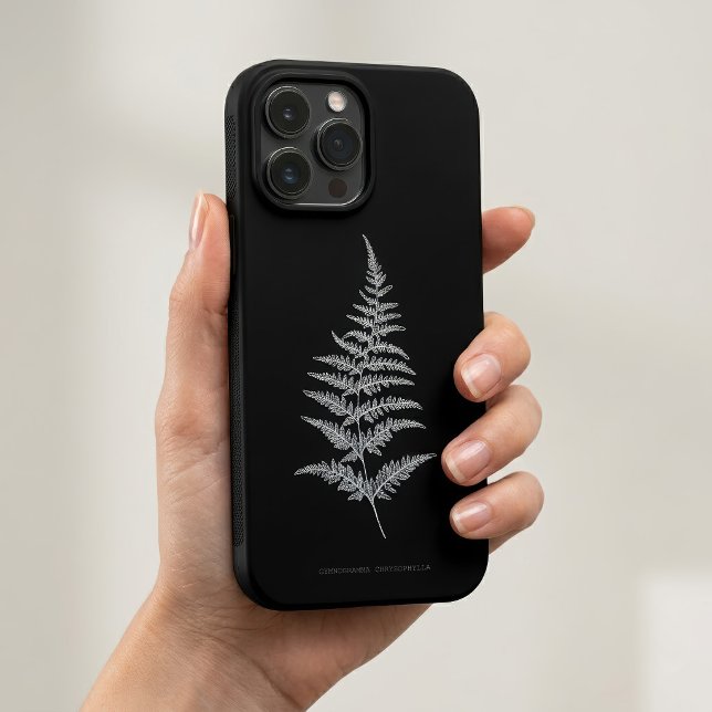 Fern - Gymnogramma Chrysofila. Efeito de raios X - (Golden Fern Frond, Gymnogramma Chrysophylla. iPhone Case)
