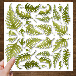 Fern verde deixa o adesivo de recorte de contorno