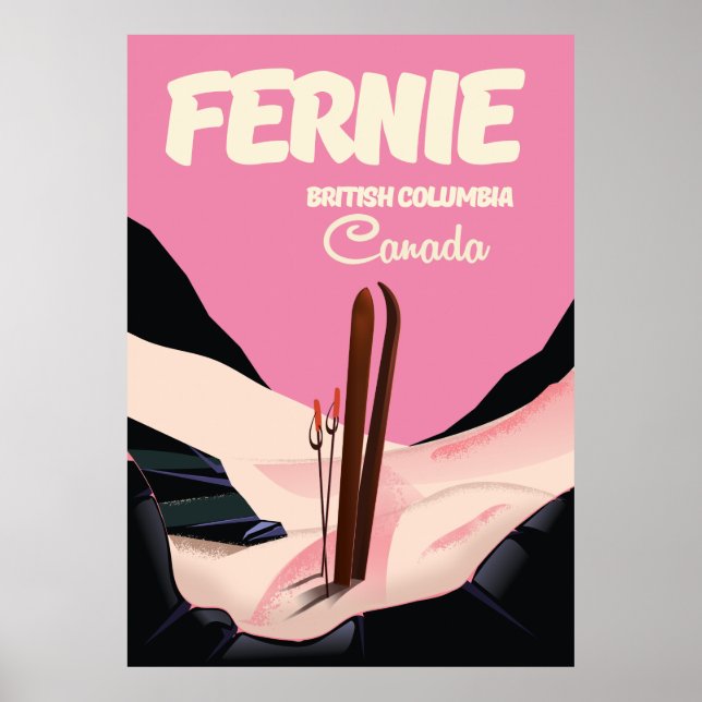 Fernie British Columbia Ski poster (Frente)