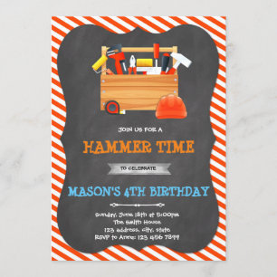 Ferramentas Convite de aniversário para garoto