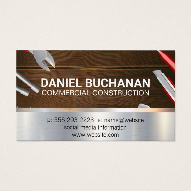 Ferramentas de carpintaria | Fundo Metálico da Mad (Frente)