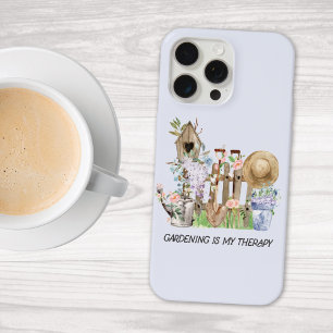 Ferramentas de jardinagem floral aquarela e citaçã