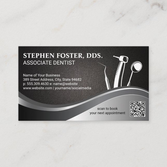 Ferramentas de Odontologia | Cartão de visita de c (Frente)