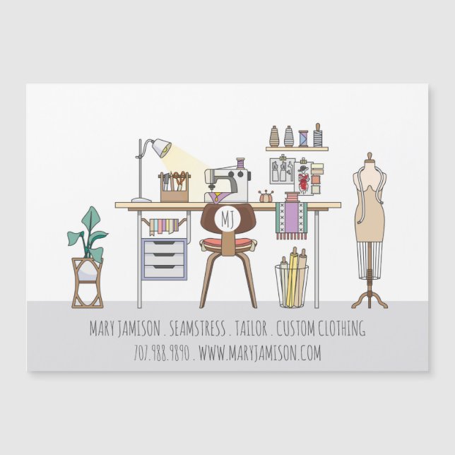 Ferramentas Do Seamstress Para Trocar Negócios Mag (Frente)