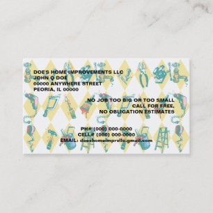 FERRAMENTAS DOS CARTÕES DE VISITAS DE COMÉRCIO D