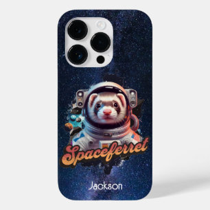 Ferret em um spacesuit e estrelas