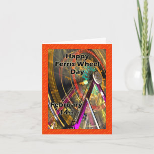 Ferris roda dia nota cartão o 14 de fevereiro