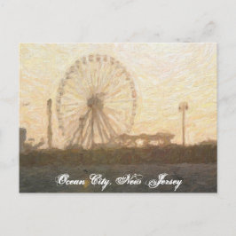 Ferris Wheel em Ocean City, cartão postal NJ