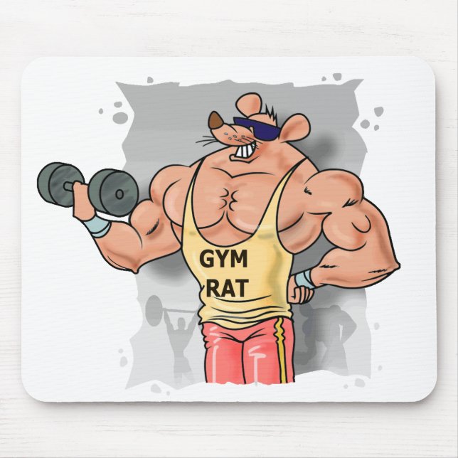 Ferro de bombeamento Mousepad do rato do Gym (Frente)