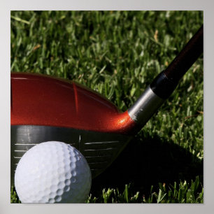 Ferro do golfe e impressão da bola
