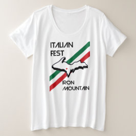Ferro Montanha Fest Italiano mais tamanho T-Shirt