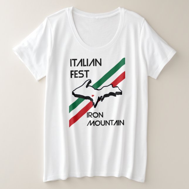 Ferro Montanha Fest Italiano mais tamanho T-Shirt (Frente do Design)