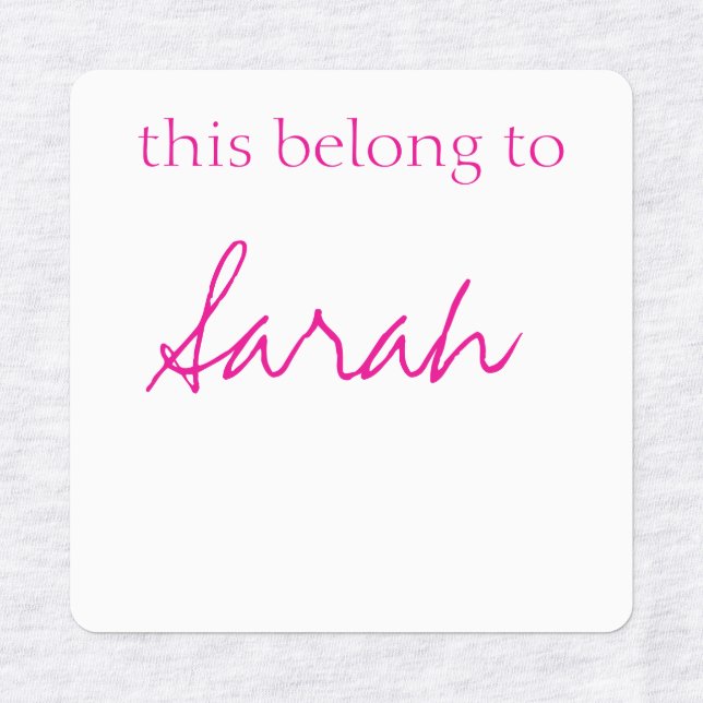 Ferro sobre etiquetas de vestuário (Design 1)