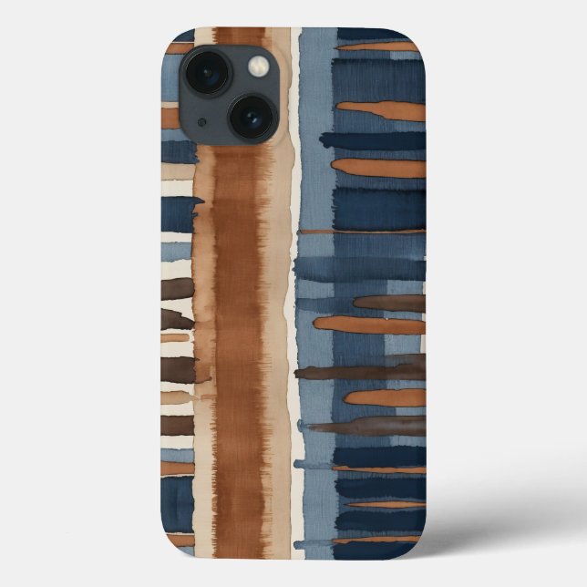 Ferrugem azul-marrom e abstrato bege (Verso)