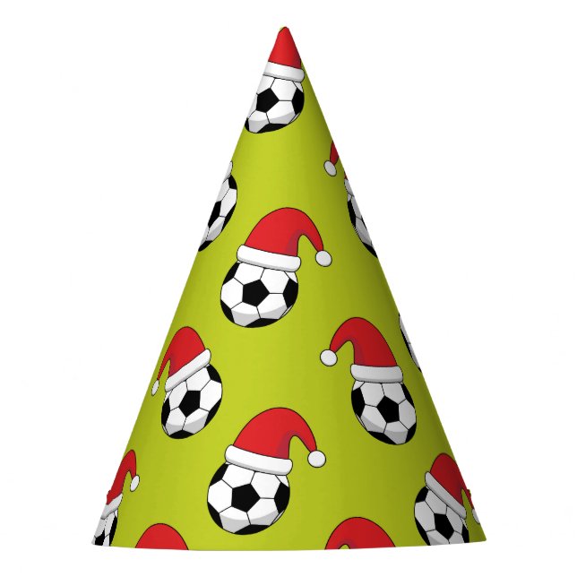 Festa Bola de Futebol de Natal com padrão de chapéu de P (Frente)