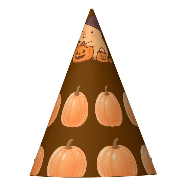Festa Capivara Fofa em Abóbora com Chapéu de Halloween (Frente)