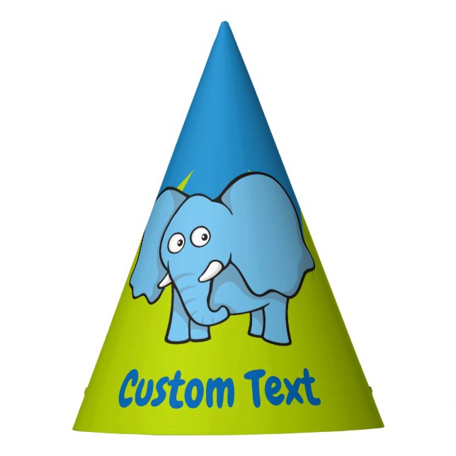 Festa Chapéu de animação de elefante azul (Frente)